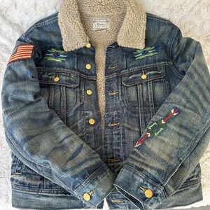 Polo by Ralph Lauren Denim Jacket with Sherpa Lining - Blue